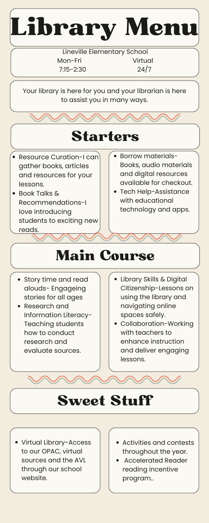 What does the library offer?